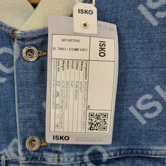 New ISKO Denim Jacket Mens XL? Influencer Sportive Button Front Jean - Picture 4 of 8